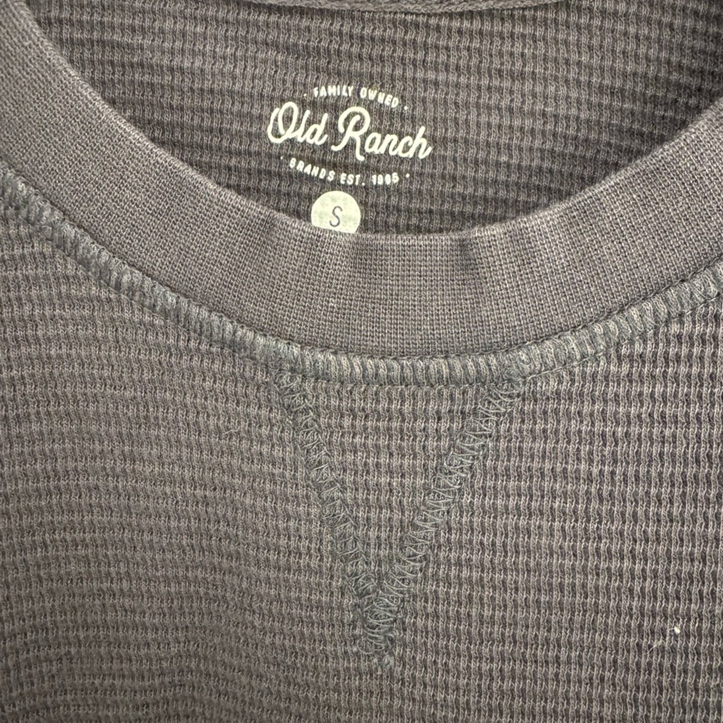Old Ranch Men’s Waffle Knit Long Sleeve Shirt NWT | Navy | Size Small