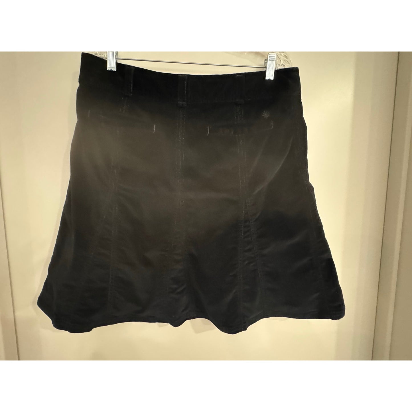 Athleta Whenever Cord Skirt Black Corduroy A-Line Size 12 Stretch Casual Pockets