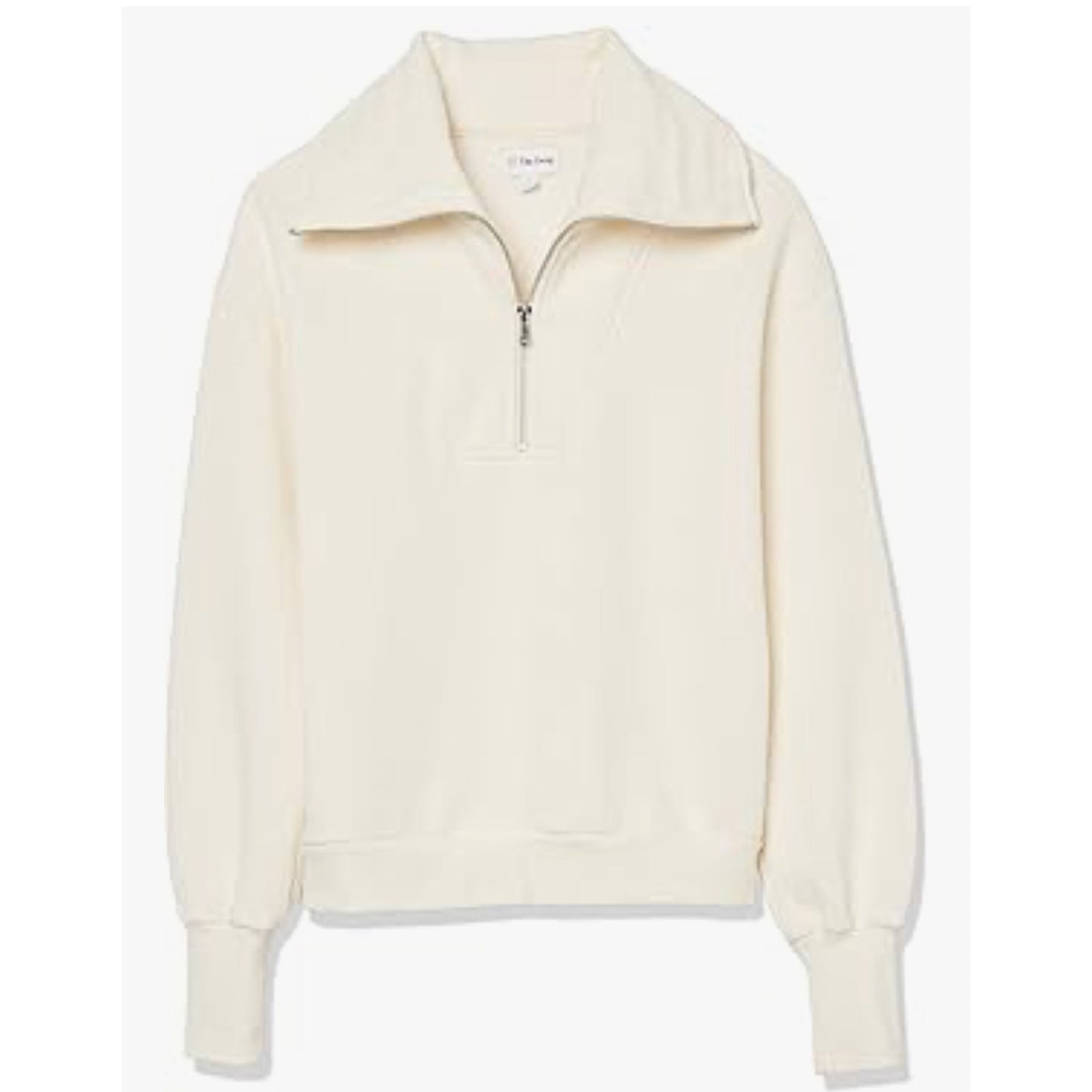 The Drop “Murphy” Half-Zip Sweatshirt | Cream | Size XS NWT