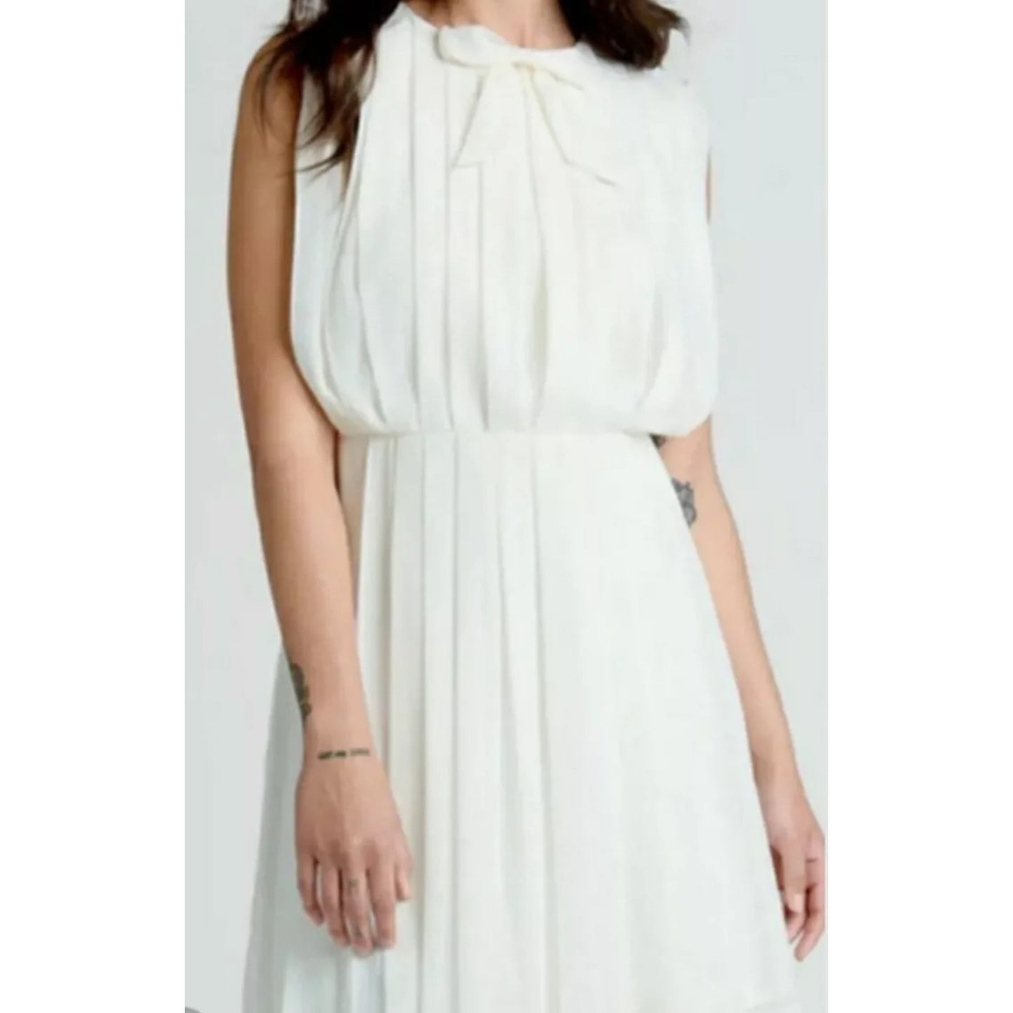 ModCloth “The Pleat-est Things” Mini Dress – Ivory | Size Medium | NEW