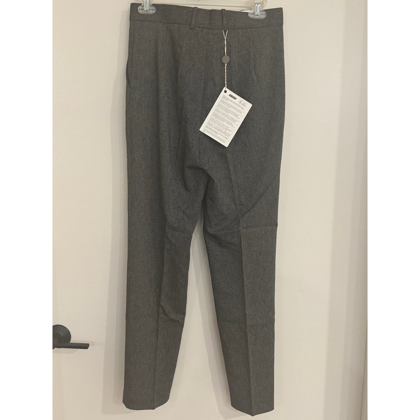Manila Grace Grey-Black Micro-Pattern Tailored Trousers – Italian Size 42 (Art I9/J/P247VT)