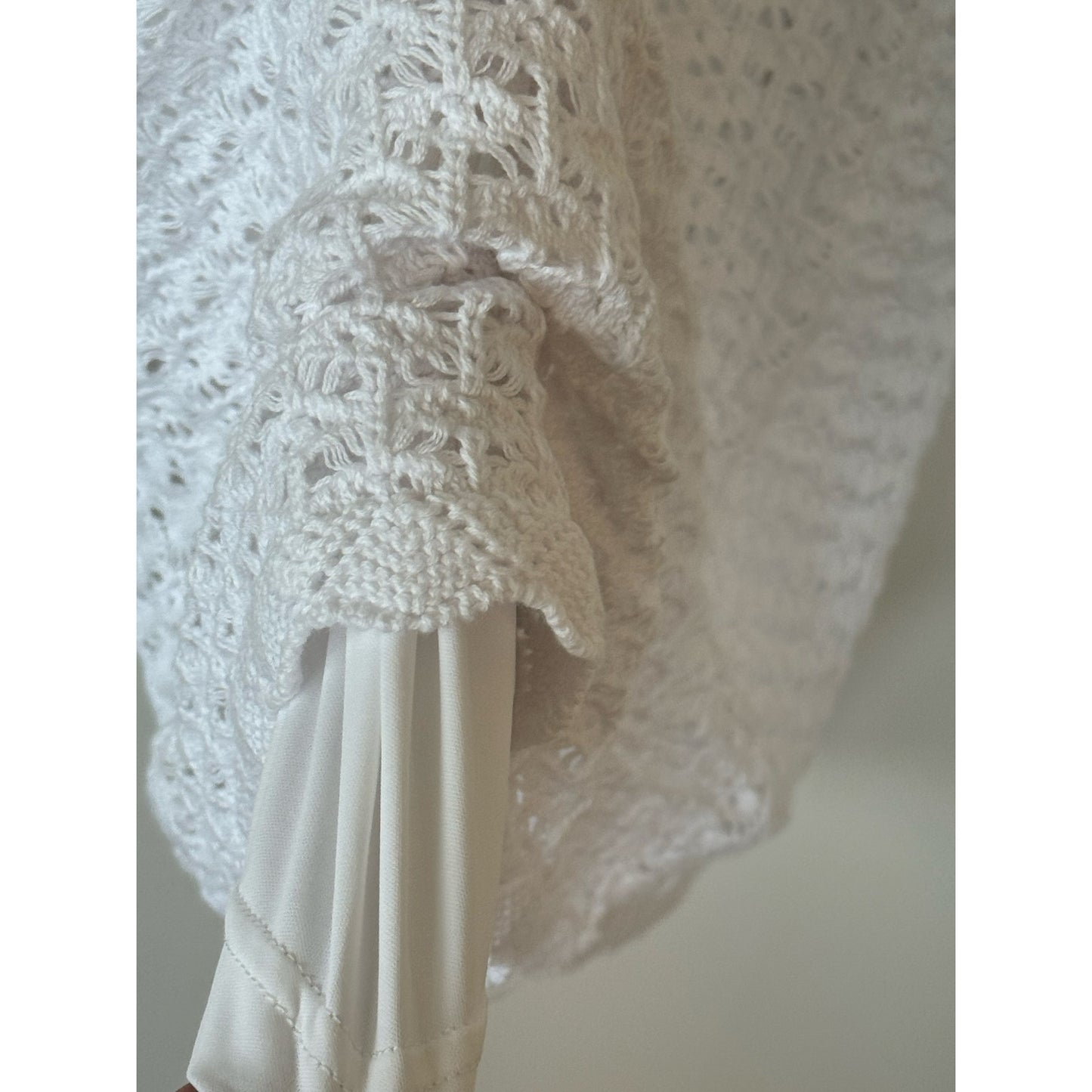 525 Born in BKLYN Crochet Knit Dress – Size Large – Bleach White NEW