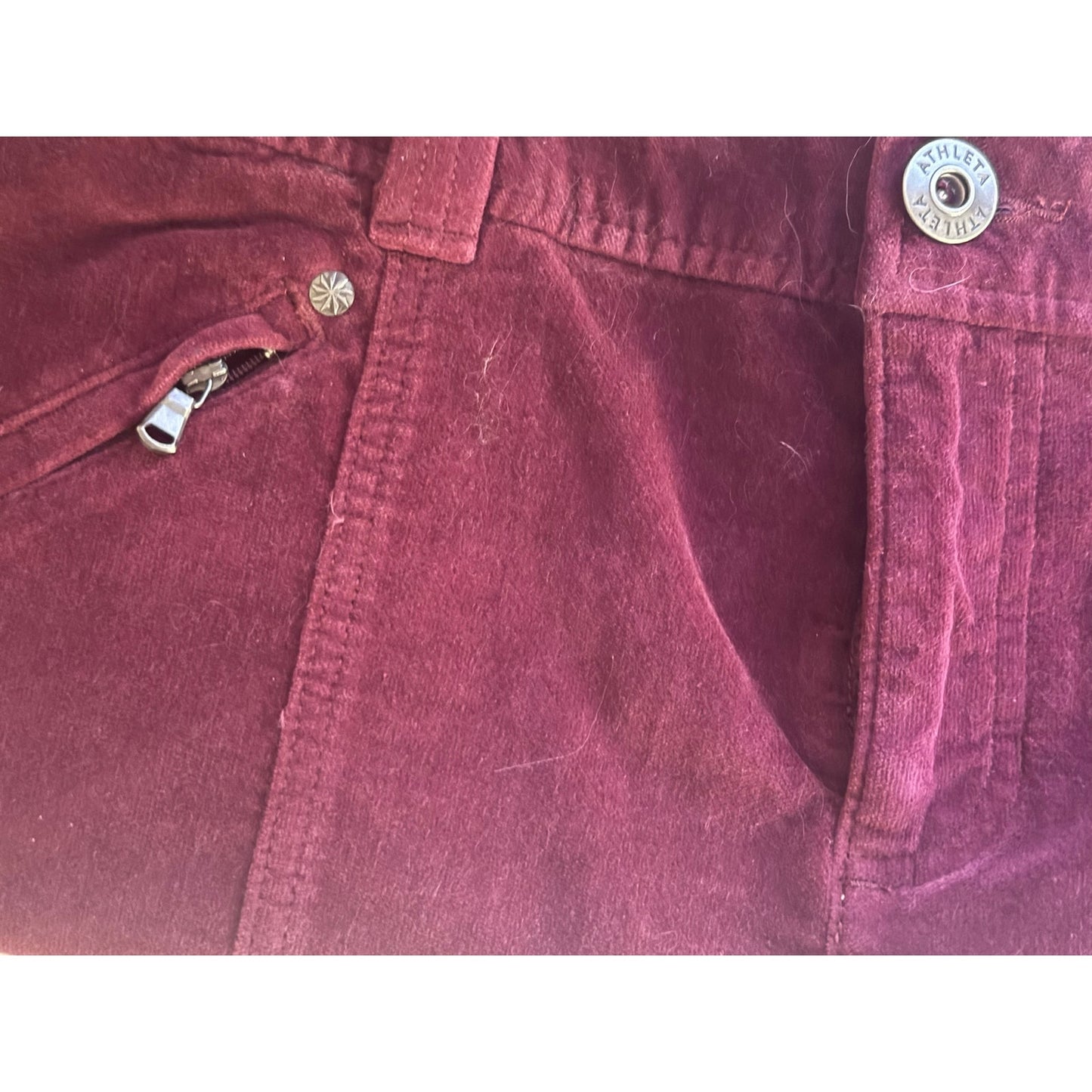 Athleta Roseville Skirt Cherrywood Corduroy Size 12 Stretch Mini Skirt Pockets