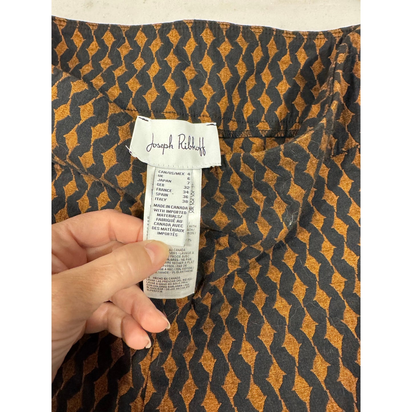 Joseph Ribkoff Jacquard Woven Slim Fit Pant | Size 4 NWOT