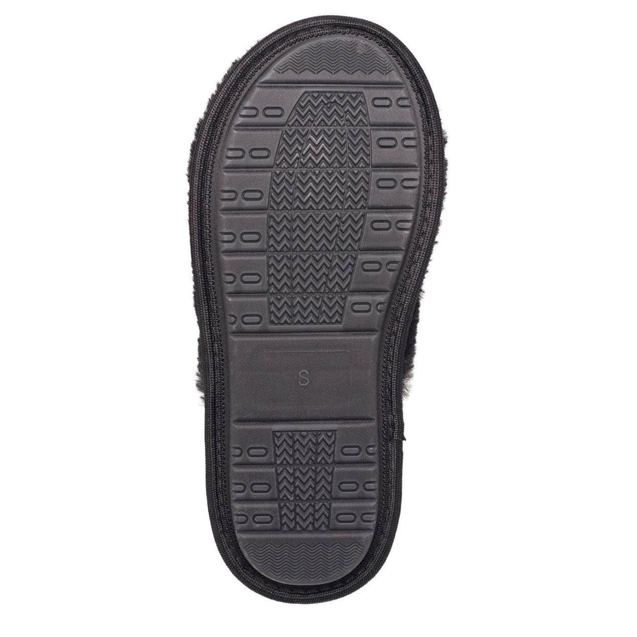 French Connection Women’s Mila Plush Slippers – Black | Size S (5-6) | NEW