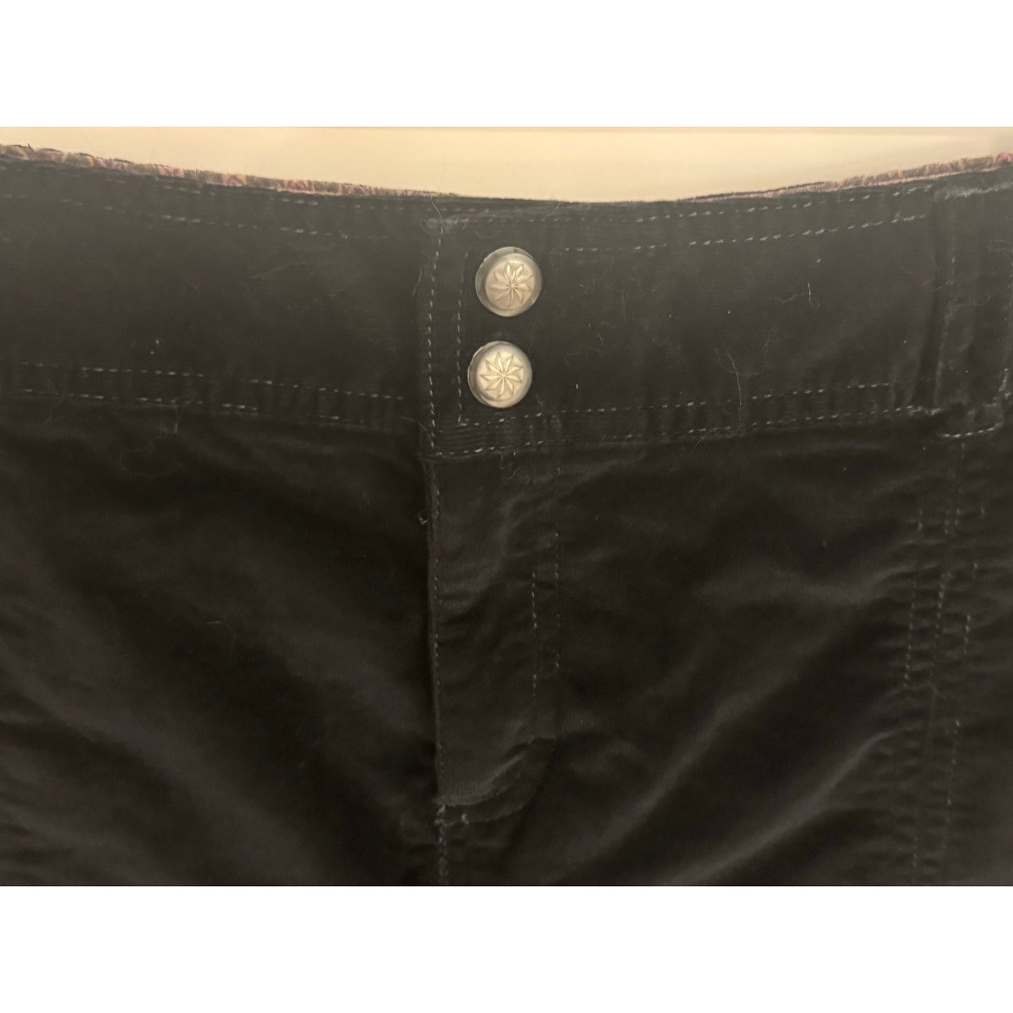 Athleta Whenever Cord Skirt Black Corduroy A-Line Size 12 Stretch Casual Pockets