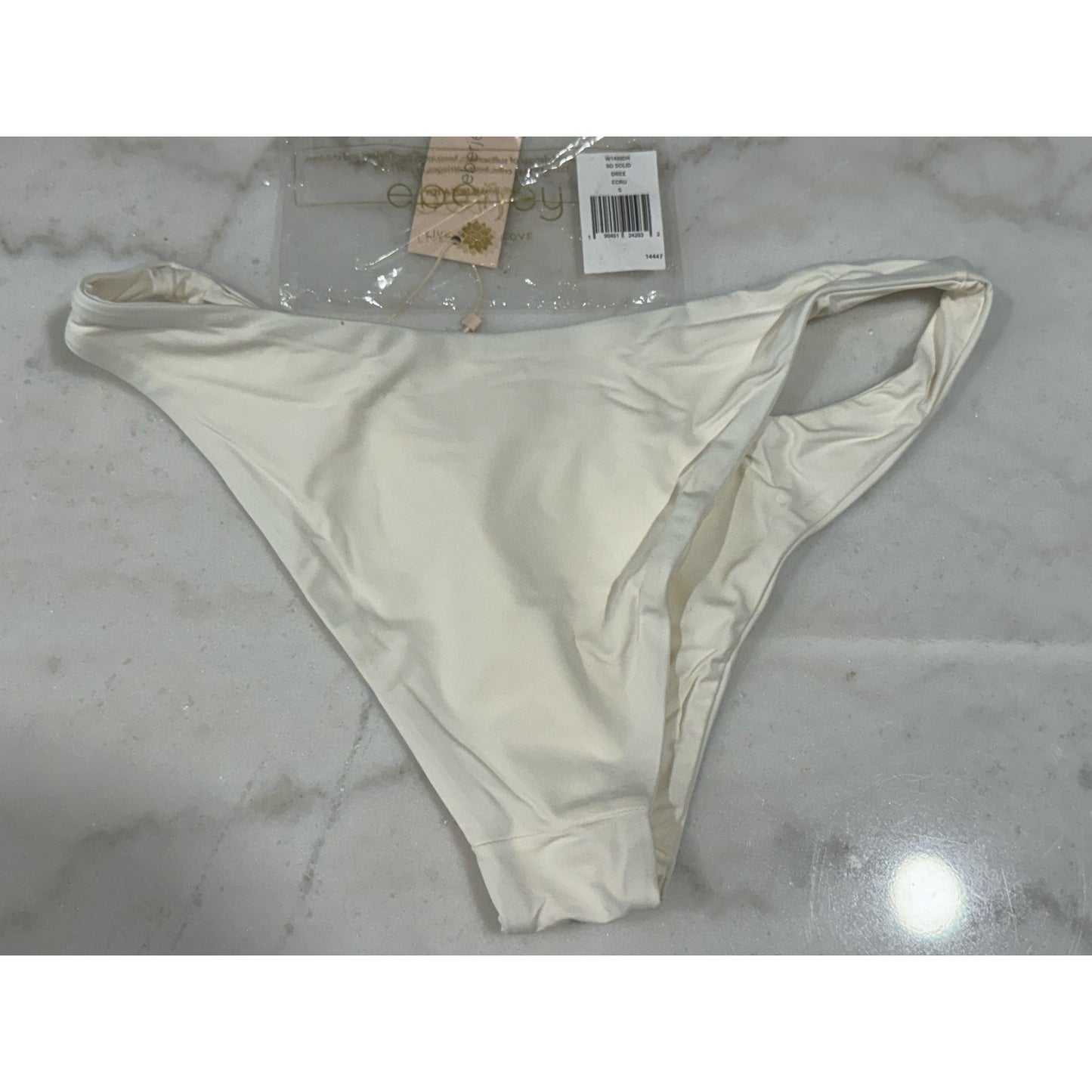 Eberjey So Solid Dree Bikini Bottom – ECRU – Size Small NWT