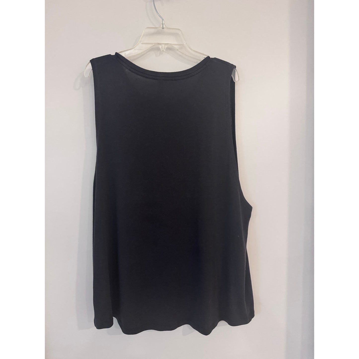 Athleta Black Sleeveless Tank Top XL Loose Fit Open Arm Activewear