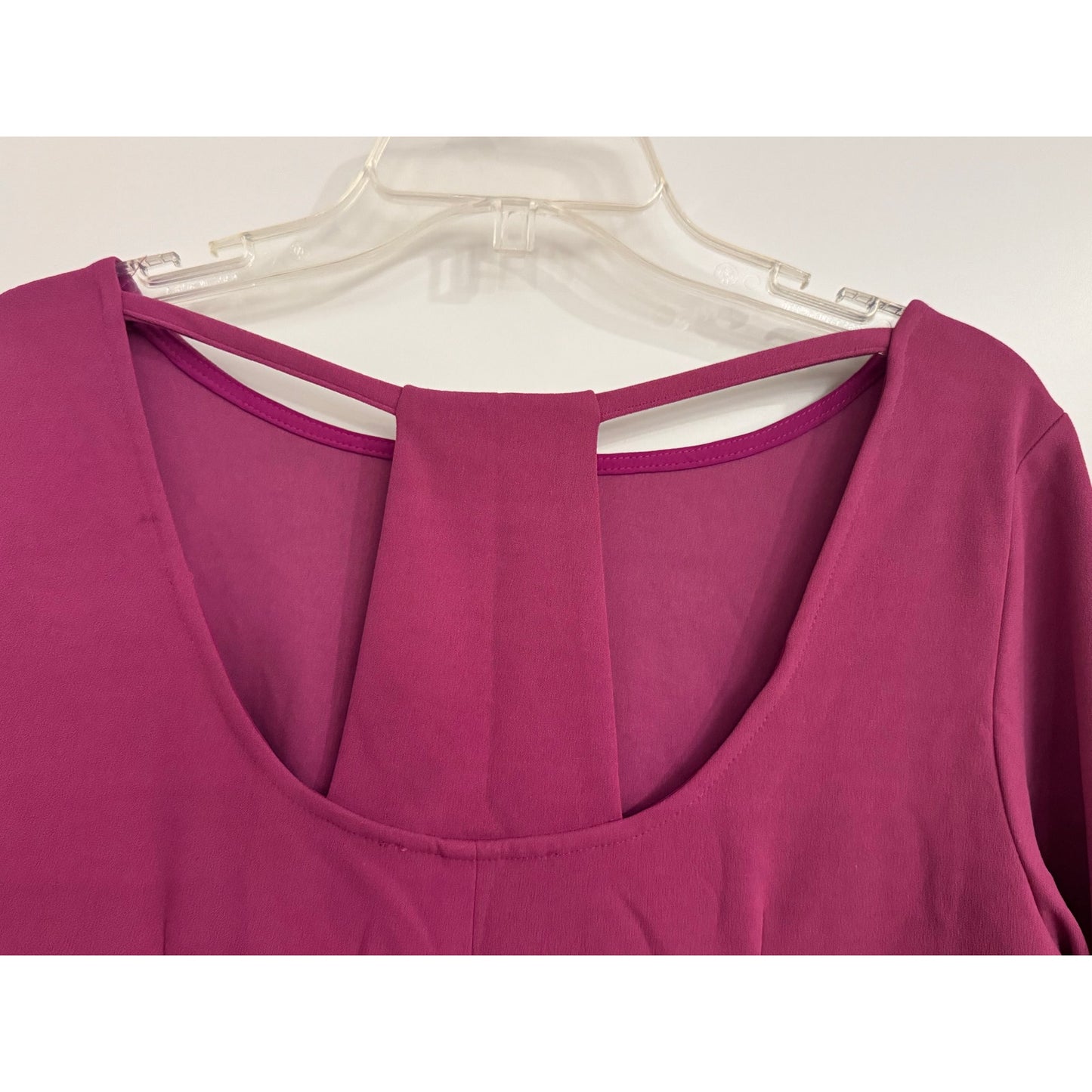 Donna Morgan Raspberry Knit Dress | Size 14 | NEW | Split Sleeves & Back Cutout