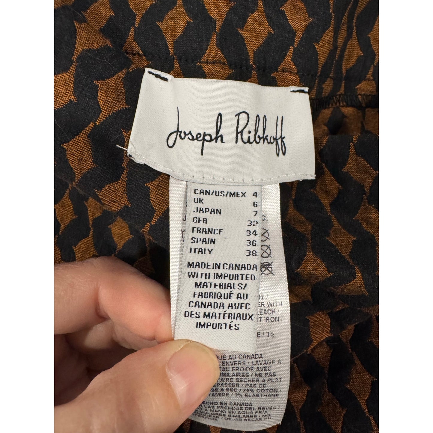 Joseph Ribkoff Jacquard Woven Slim Fit Pant | Size 4 NWOT