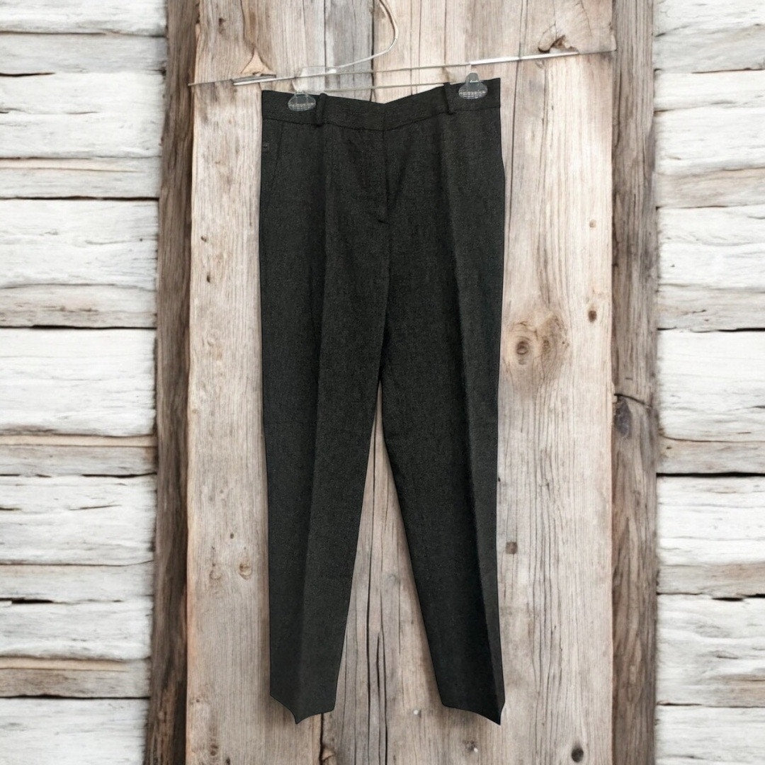 Manila Grace Grey-Black Micro-Pattern Tailored Trousers – Italian Size 42 (Art I9/J/P247VT)