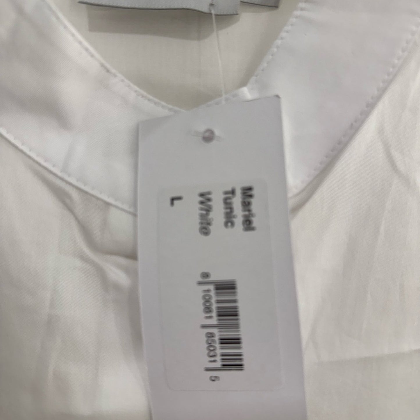 Harshman Mariel Tunic  White w/ Blue Stripe Belt | Size Large NEW