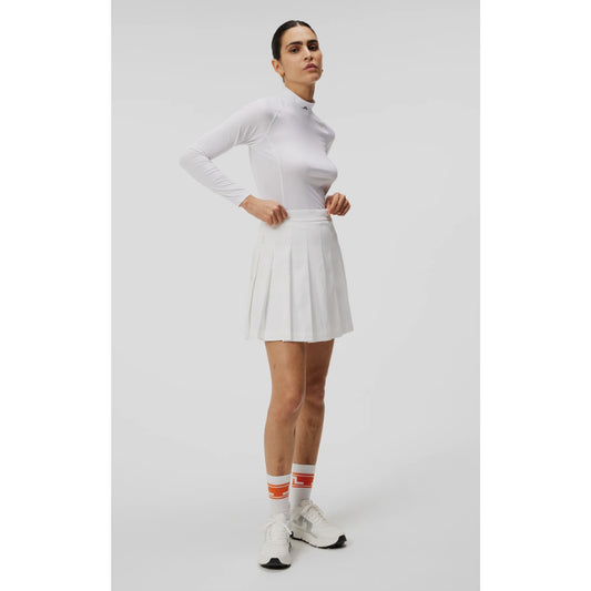 J.Lindeberg Adina Pleated Golf Skirt Large White Includes Matching Shorts NEW