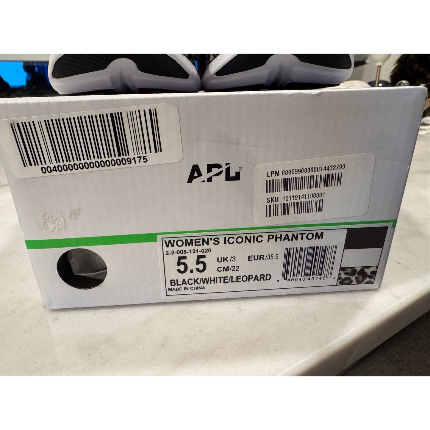 APL Women’s Iconic Phantom Sneakers – Leopard Print | Size 5.5 NEW