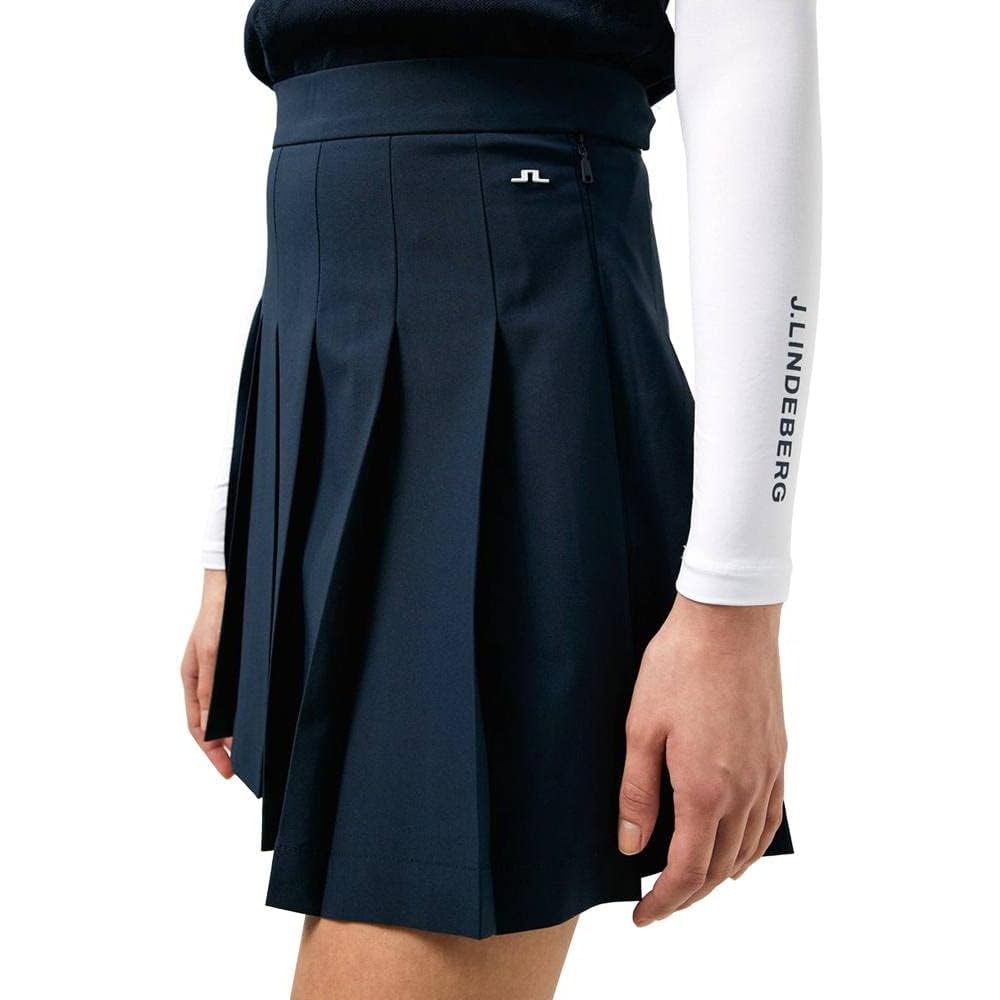 J.Lindeberg Adina Pleated Golf Skirt Medium Navy Includes Matching Shorts NEW
