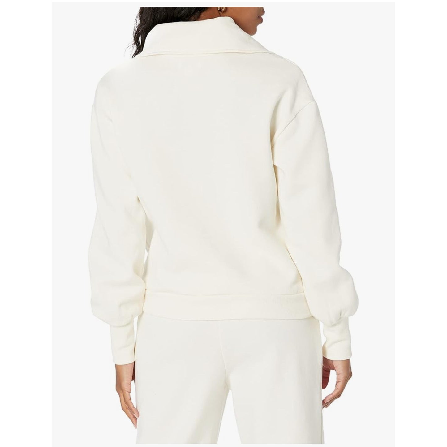 The Drop “Murphy” Half-Zip Sweatshirt | Cream | Size XS NWT